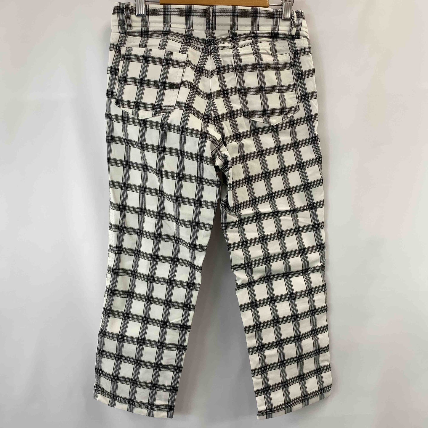 日本織物中央卸商業組合連合会 レディース カジュアルパンツ 白x黒 tk