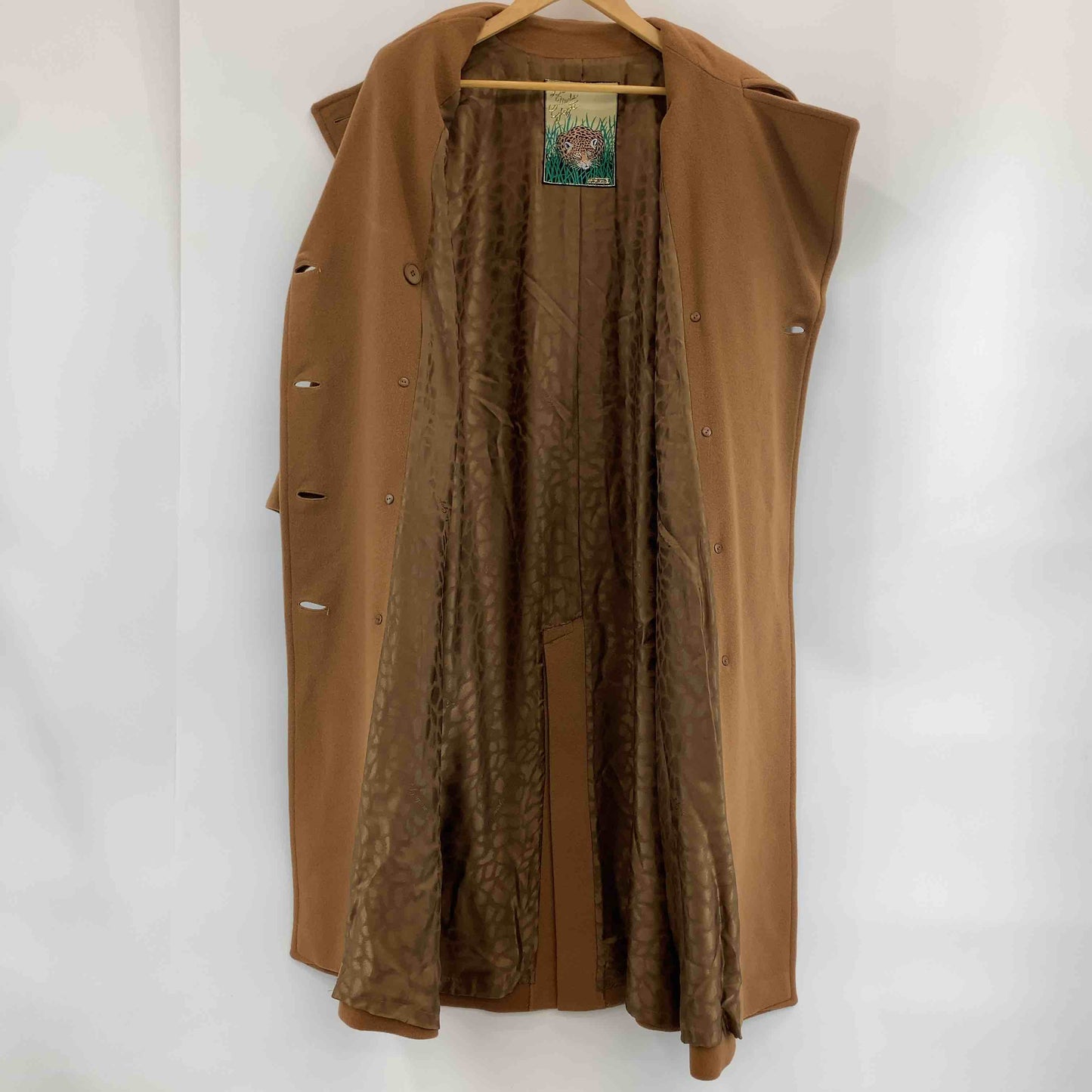 伊太利屋 イタリヤ レディース ダブルブレスト ロングコート キャメル