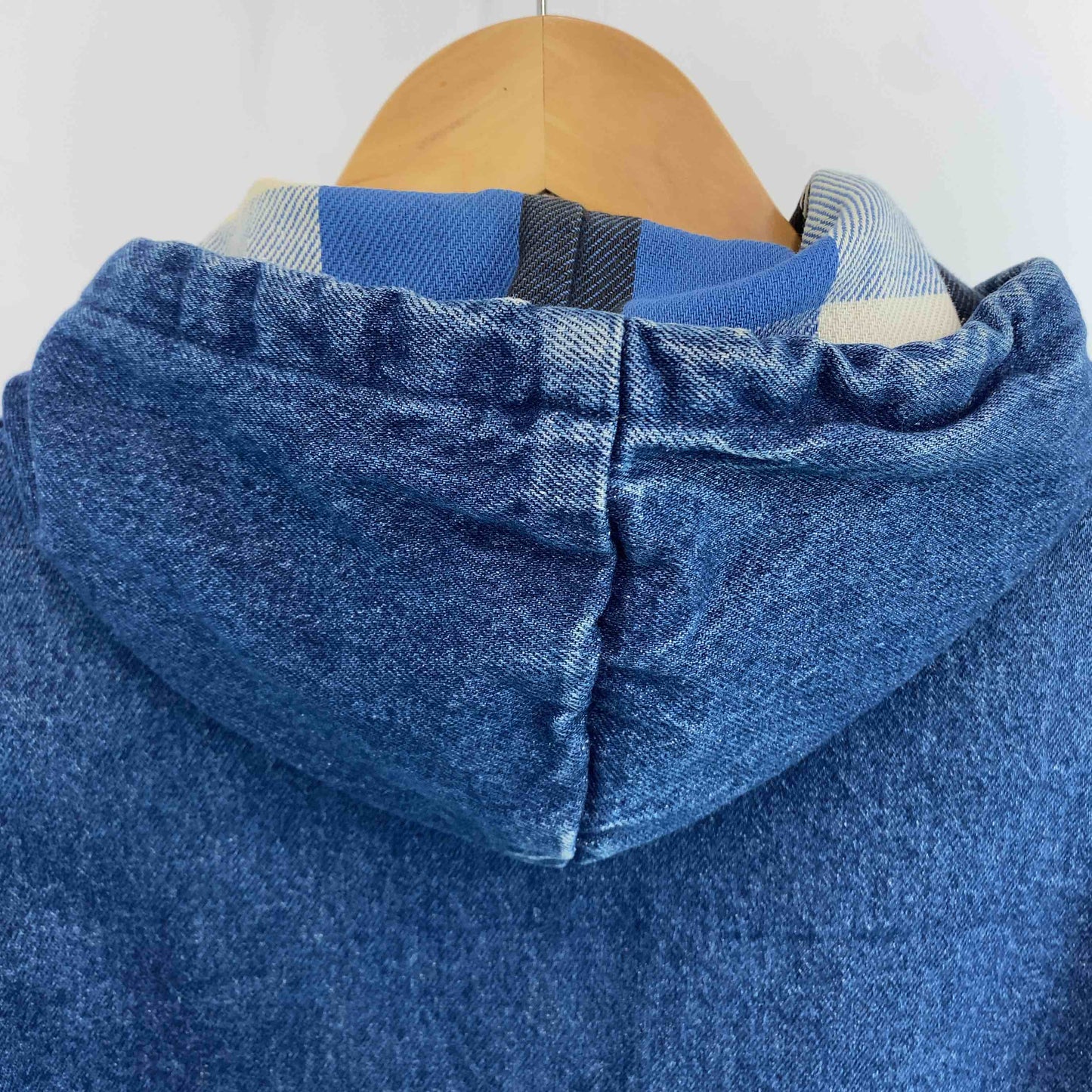 Carhartt カーハート メンズ Gジャン/デニムジャケット ブルー フード 裏地チェック