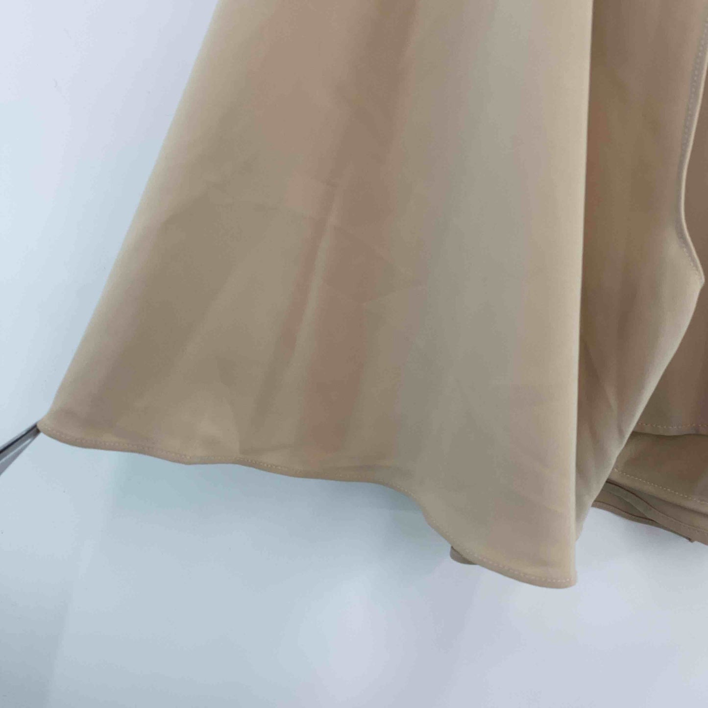 レディース 半袖ブラウス ベージュ ケープ風ブラウス