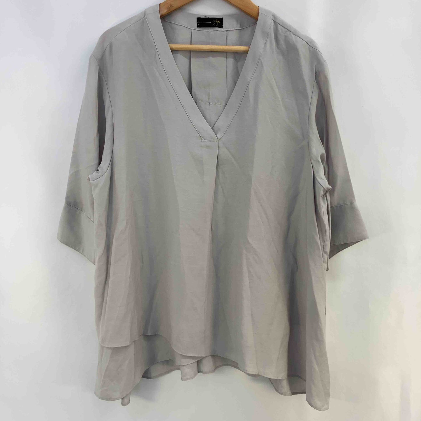 Aga  レディース 半袖シャツ/ブラウス グレイ tk