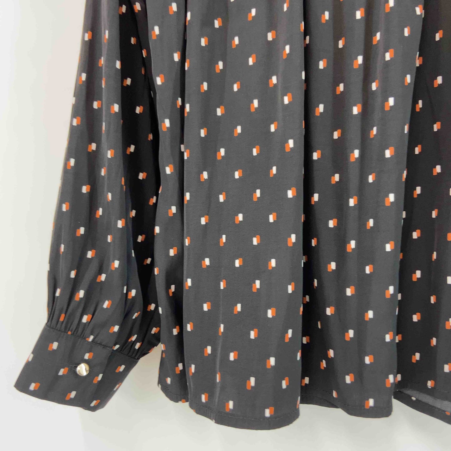 grove グローブ レディース ノーカラー 柄あり 長袖シャツ ブラウス