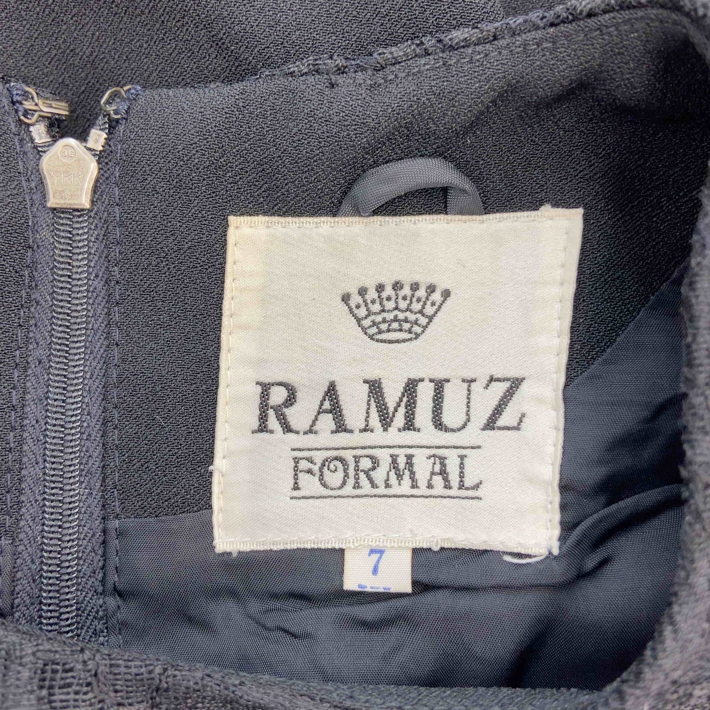 RAMUZ レディース 長袖ワンピース　フォーマル　レース　黒
