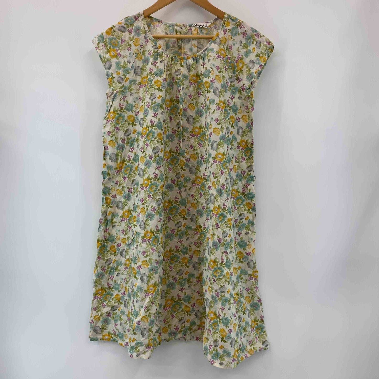 Samansa Mos2(SM2) サマンサモスモス レディース ノースリーブワンピース 花柄 リネン/コットン