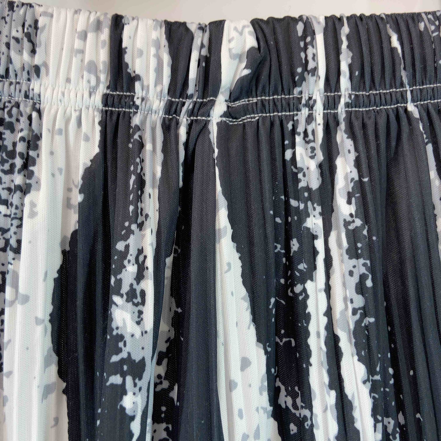 柄パンツ 総柄 プリーツ調 レディース カジュアルパンツ