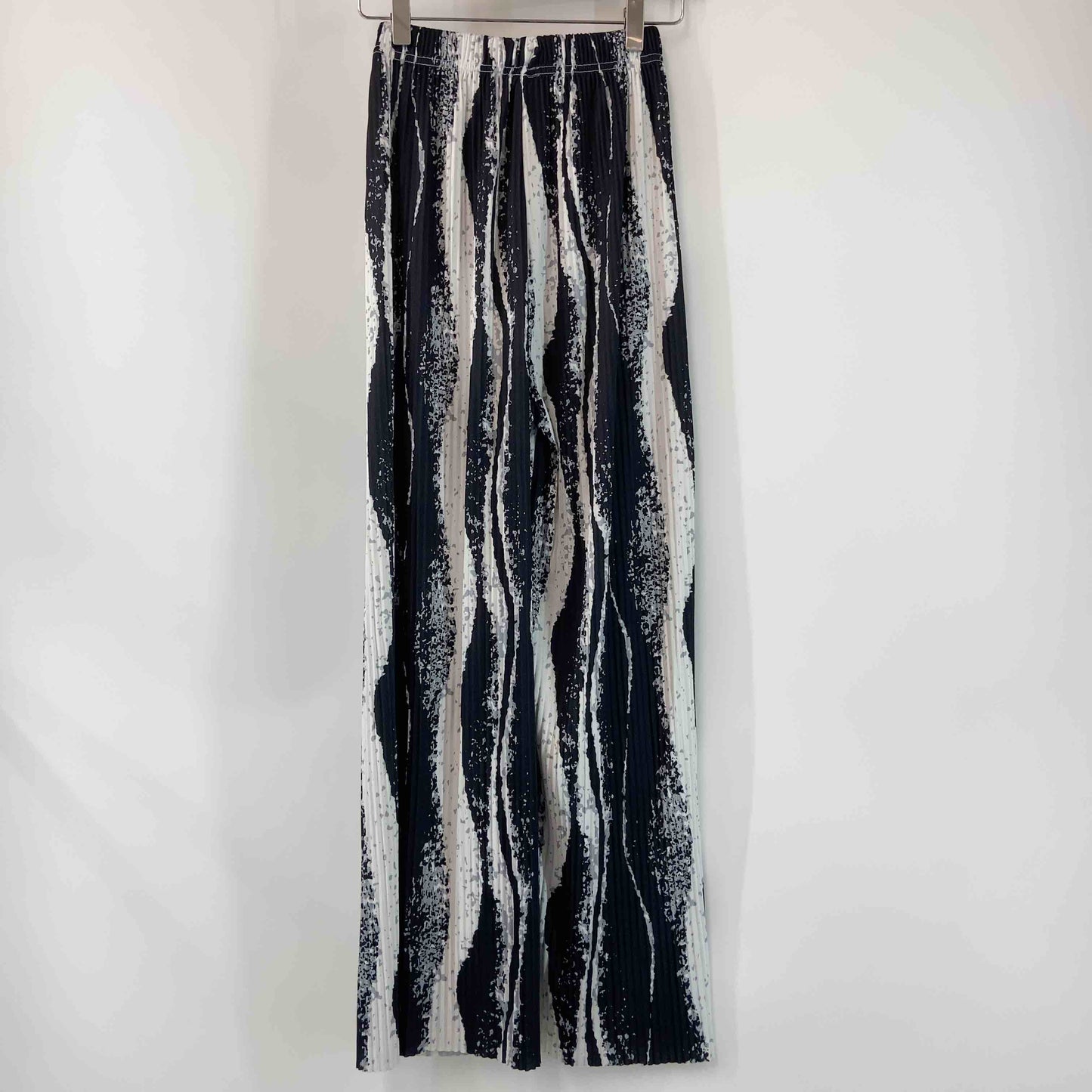 柄パンツ 総柄 プリーツ調 レディース カジュアルパンツ