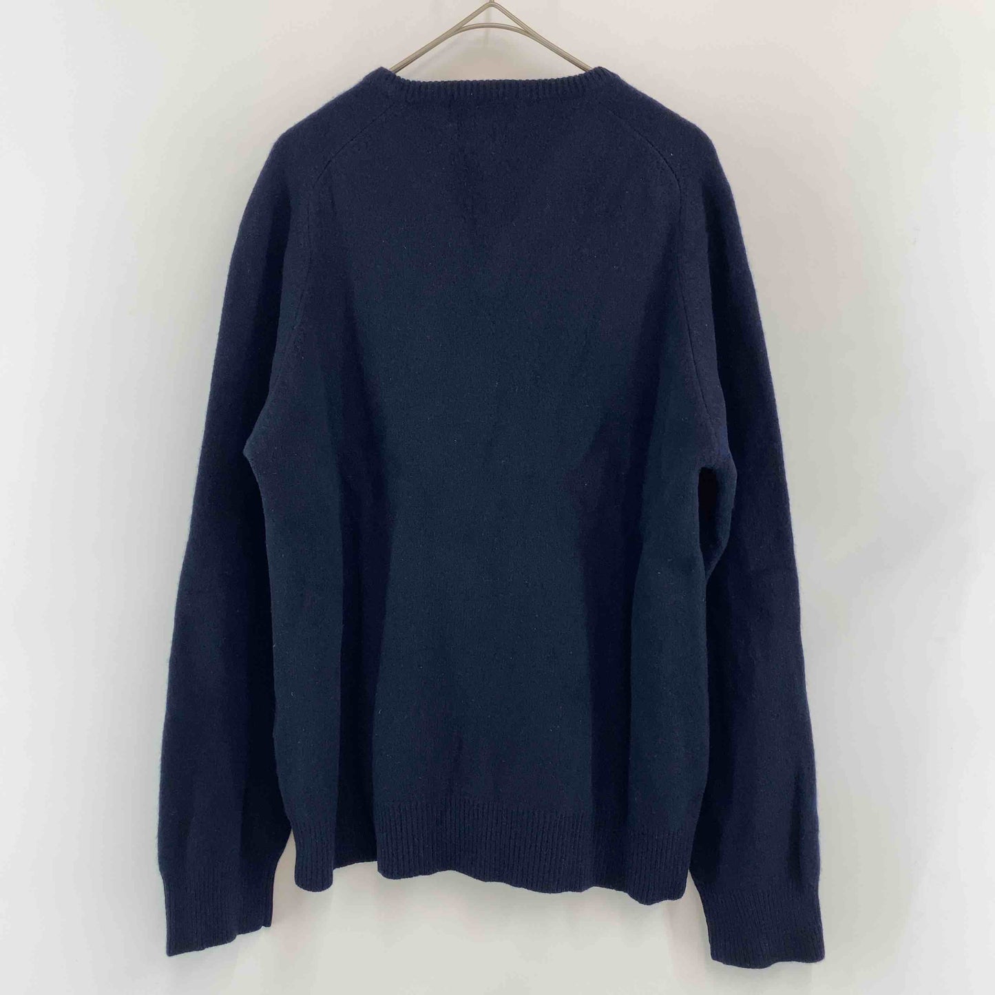 POLO RALPH LAUREN ポロラルフローレン メンズ ニット　セーター　Vネック　ネイビー　ウール100％　ロゴ刺繍