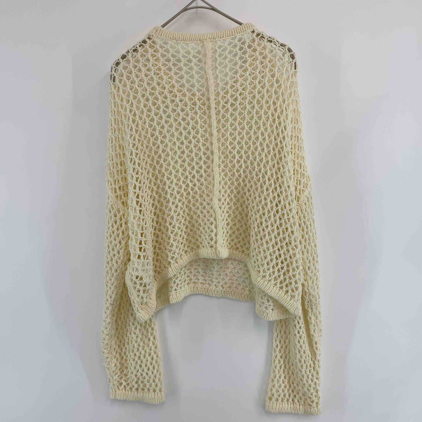 レディース ニット/セーター メッシュ アイボリー 長袖