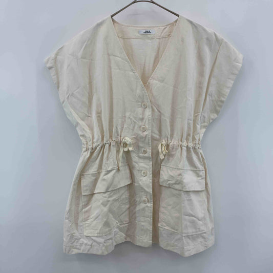 CRB レディース Vベスト フレンチスリーブ ドローストリング