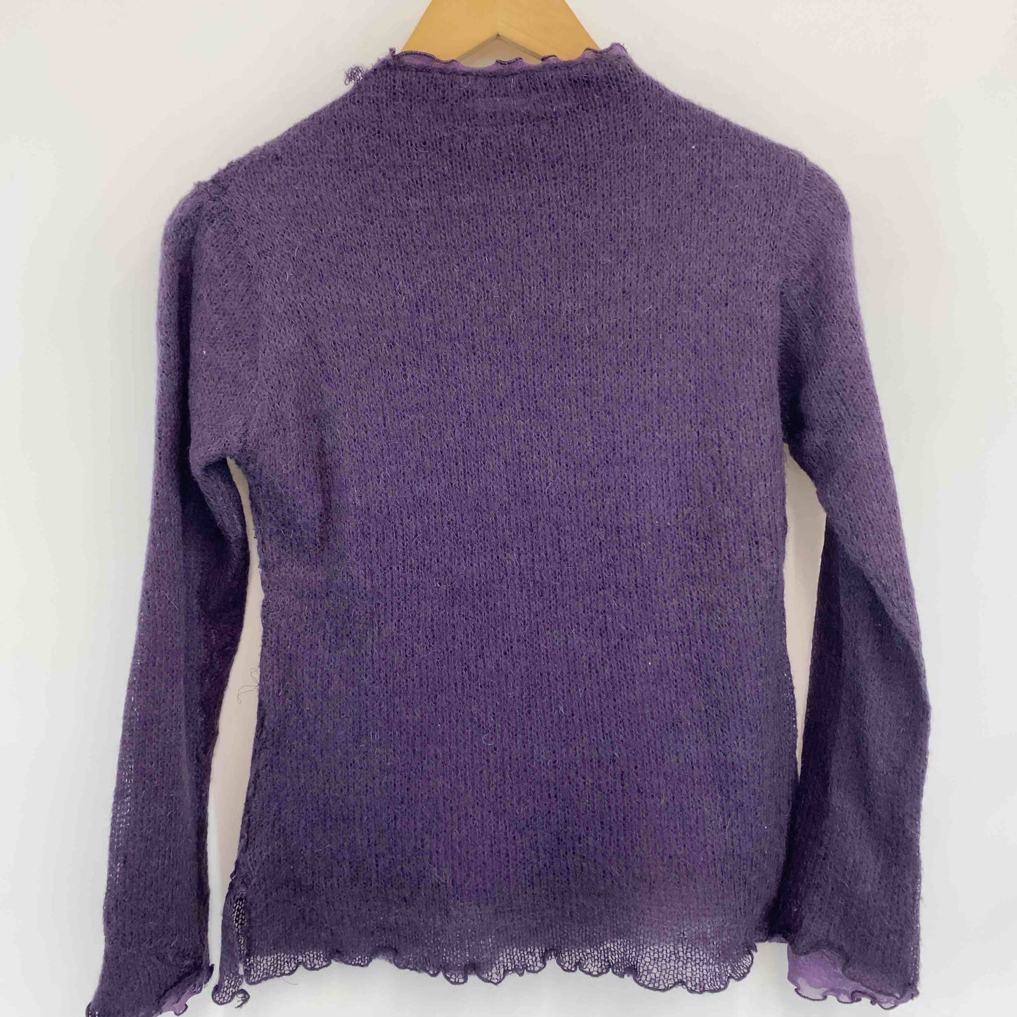 レディース ニット　セーター　スパンコール　装飾　紫　イタリア製
