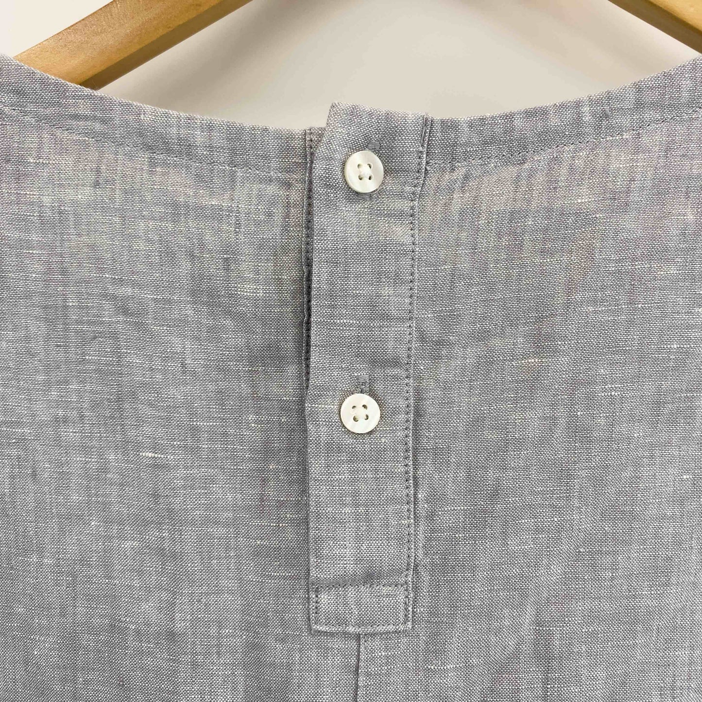 無印良品 レディース 半袖　ロングワンピース　麻100％　グレー