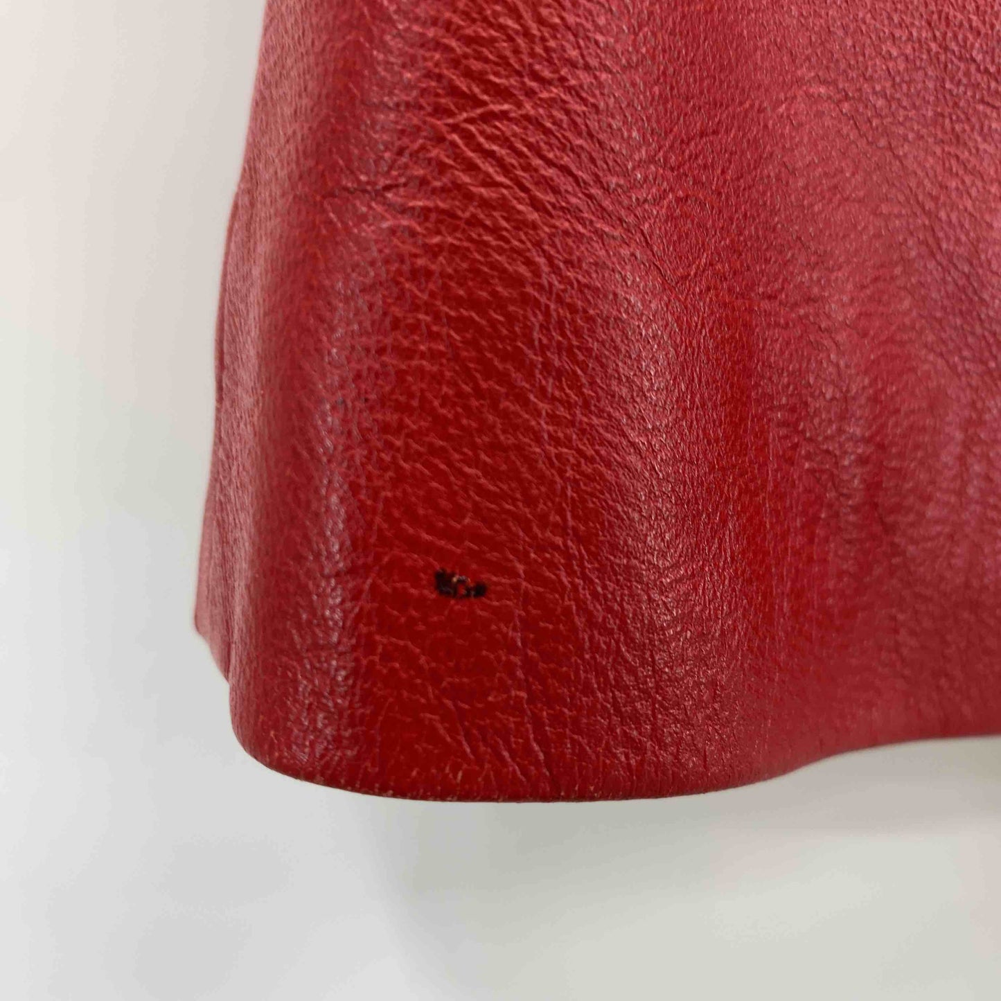 BALMAIN バルマン　赤　レッド　襟付き　 レザージャケット