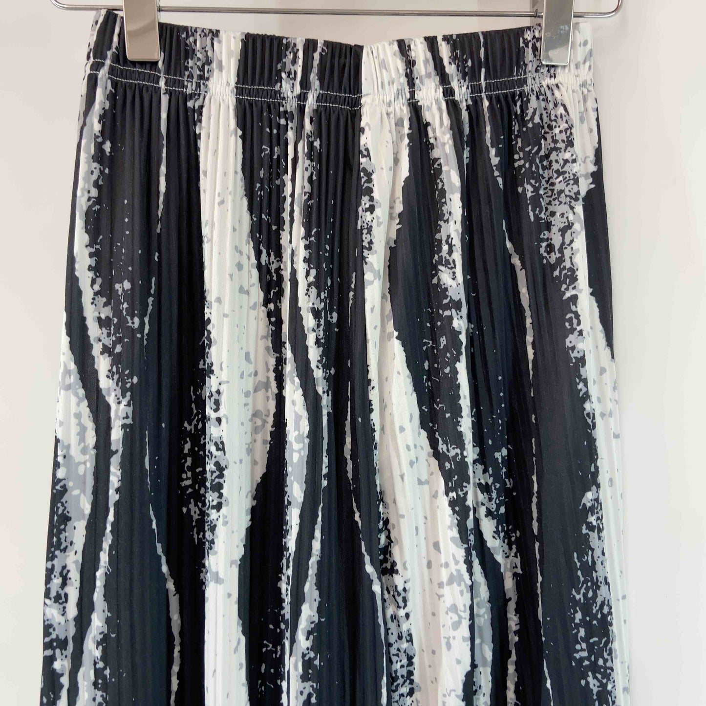 柄パンツ 総柄 プリーツ調 レディース カジュアルパンツ