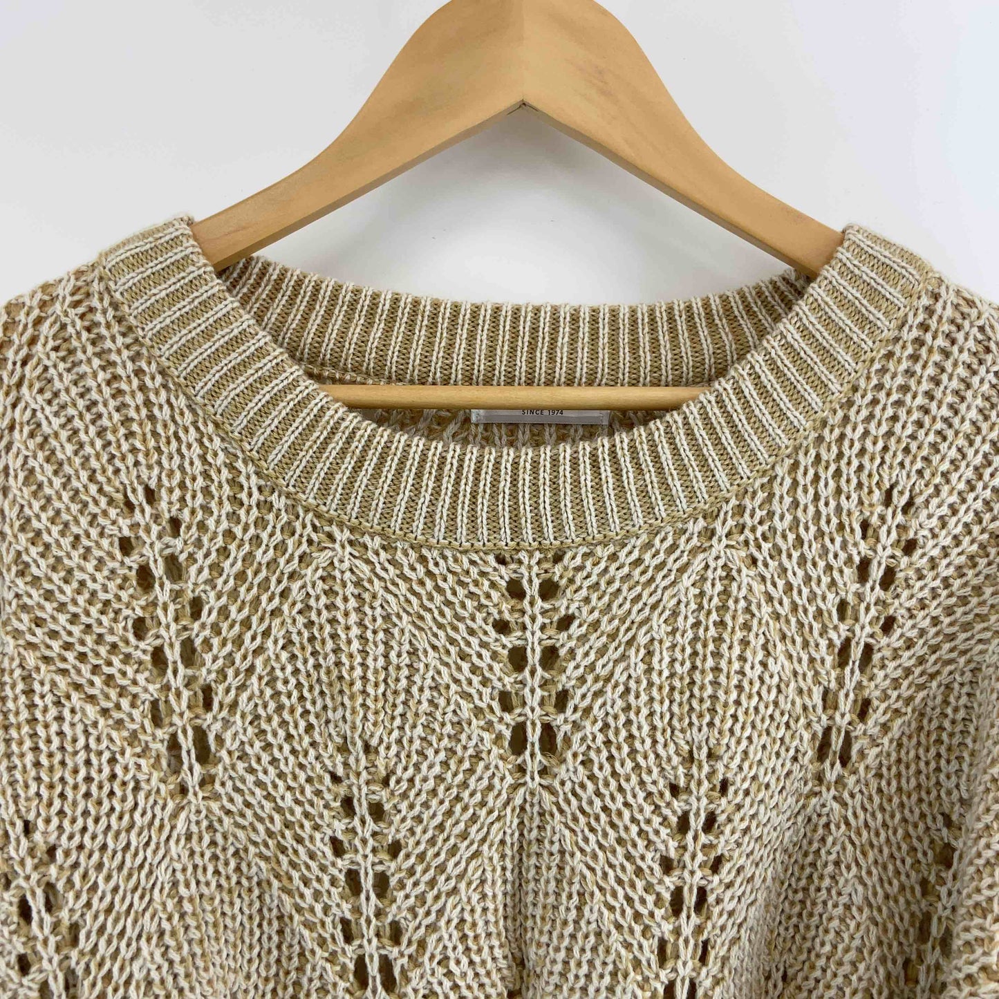 CLASSICAL ELF クラシカルエルフレディース ニット ベージュ系 ミックス糸 畦柄