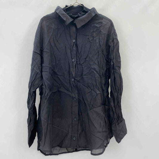 Apresjour アプレジュール レディース 長袖シャツ/ブラウス インナー取り外し可 2way仕様 シャツシースルー サイズフリー ブラック