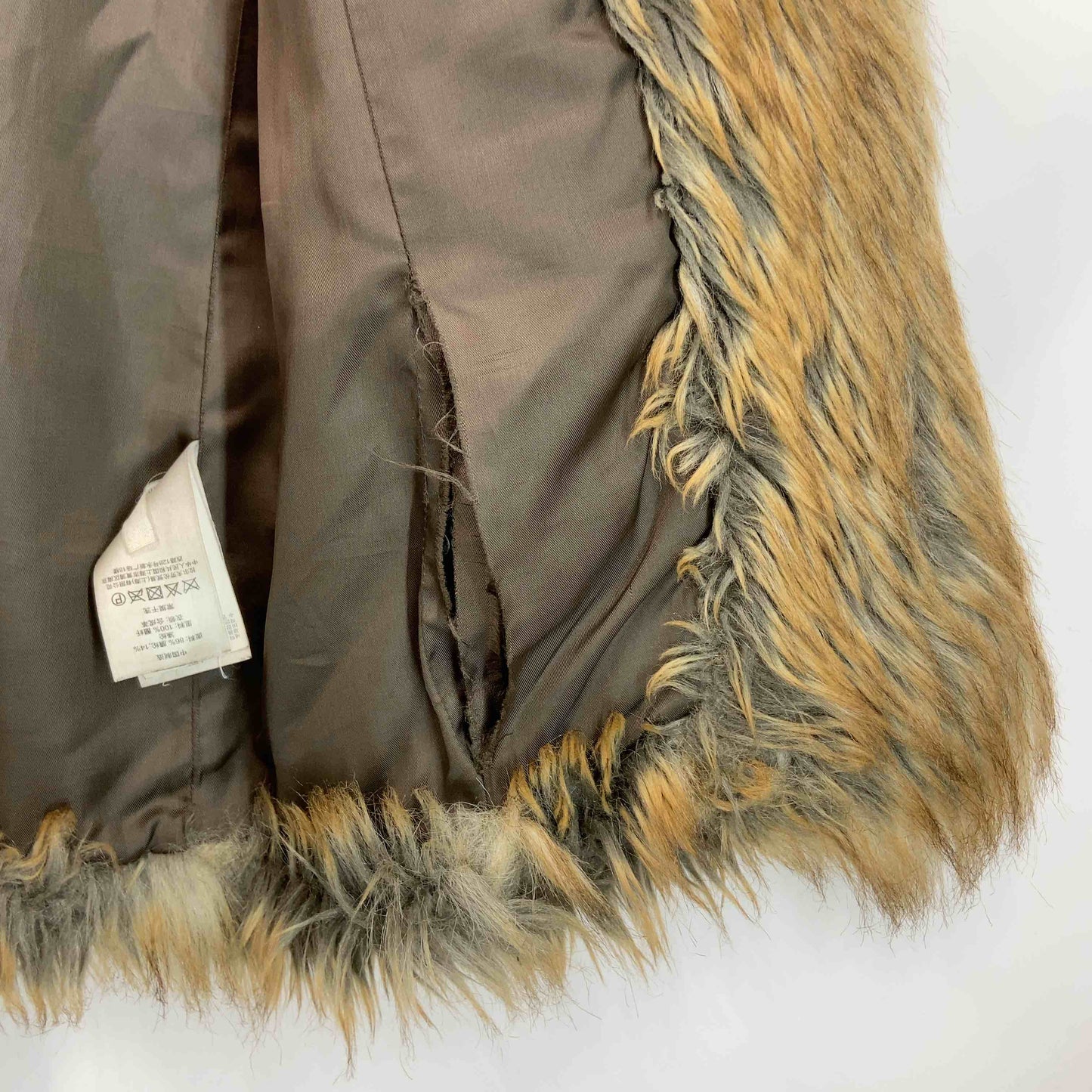 RALPH LAUREN ラルフローレン レディース フェイクファーベスト ジャケット ブラウン