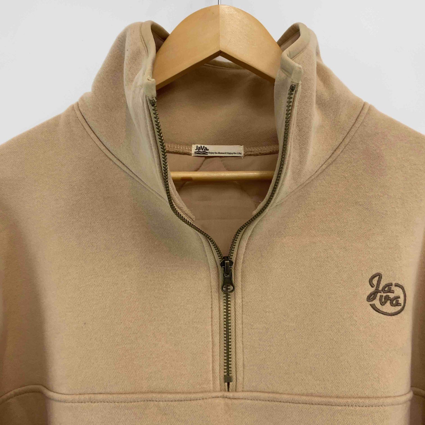 Java ジャバ アウター ハーフジップ シンプル ワンポイントロゴ レディース ブルゾン