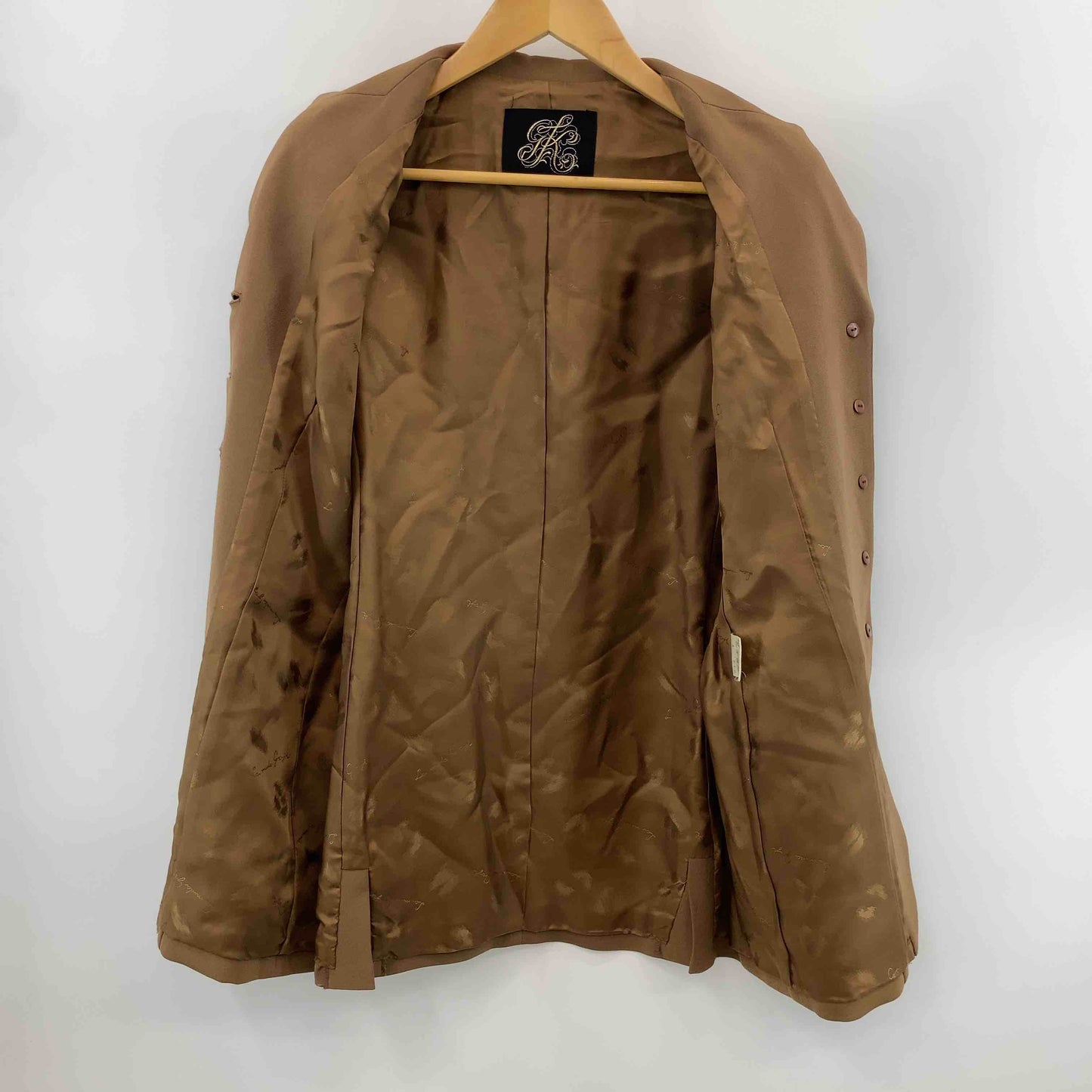 伊太利屋 イタリヤ レディース テーラードジャケット パンツ セットアップ 茶