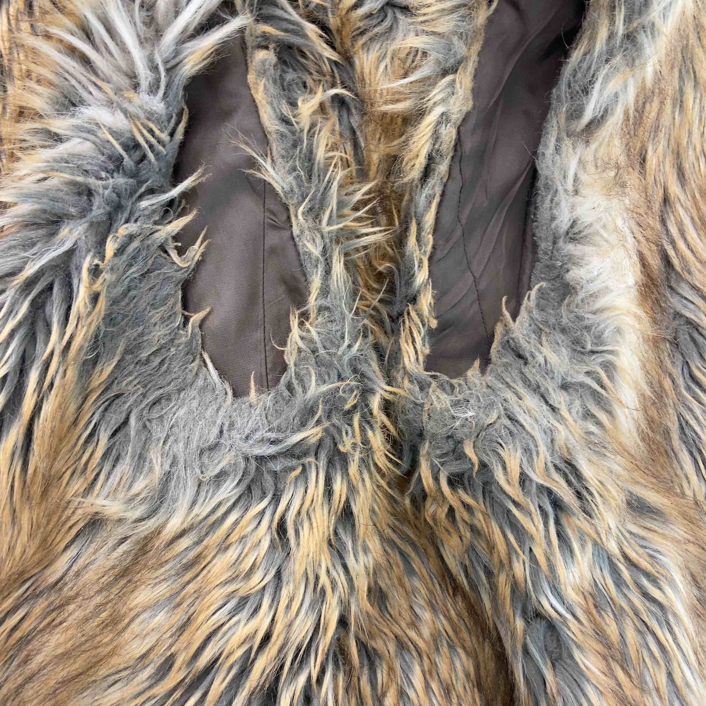 RALPH LAUREN ラルフローレン レディース フェイクファーベスト ジャケット ブラウン