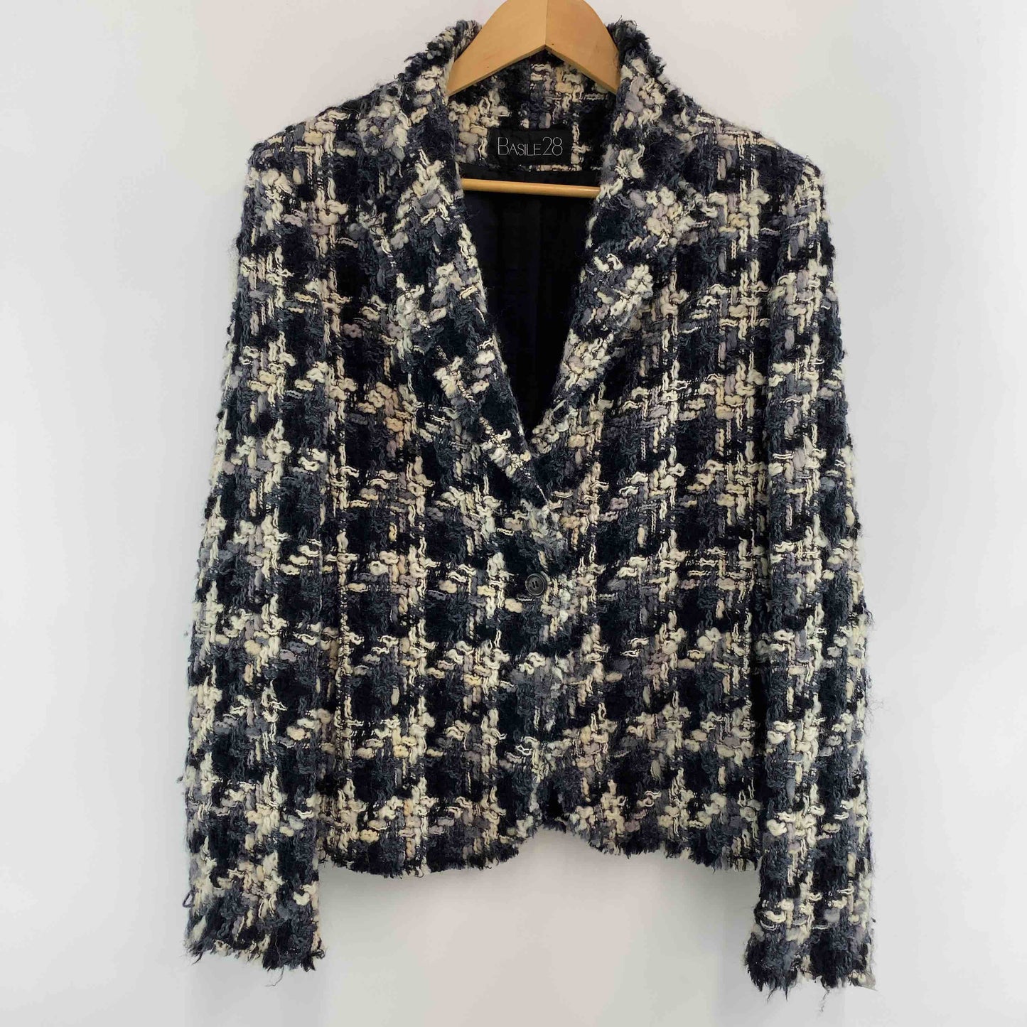 BASILE28 レディース テーラードジャケット マルチカラー ニット 総裏