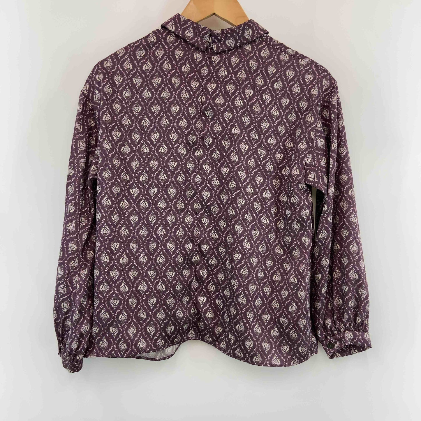 Reflect リフレクト レディース 長袖シャツ　ブラウス　花柄　背中ジップ　紫