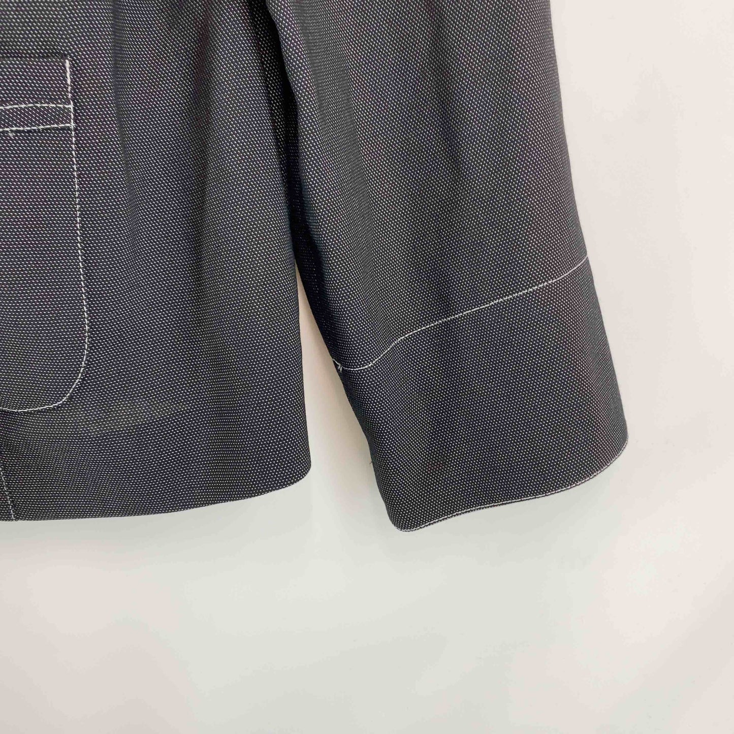 Leilian レリアン レディース カラーシャツ ブラック ウール混 羽織り 長袖シャツ ブラウス