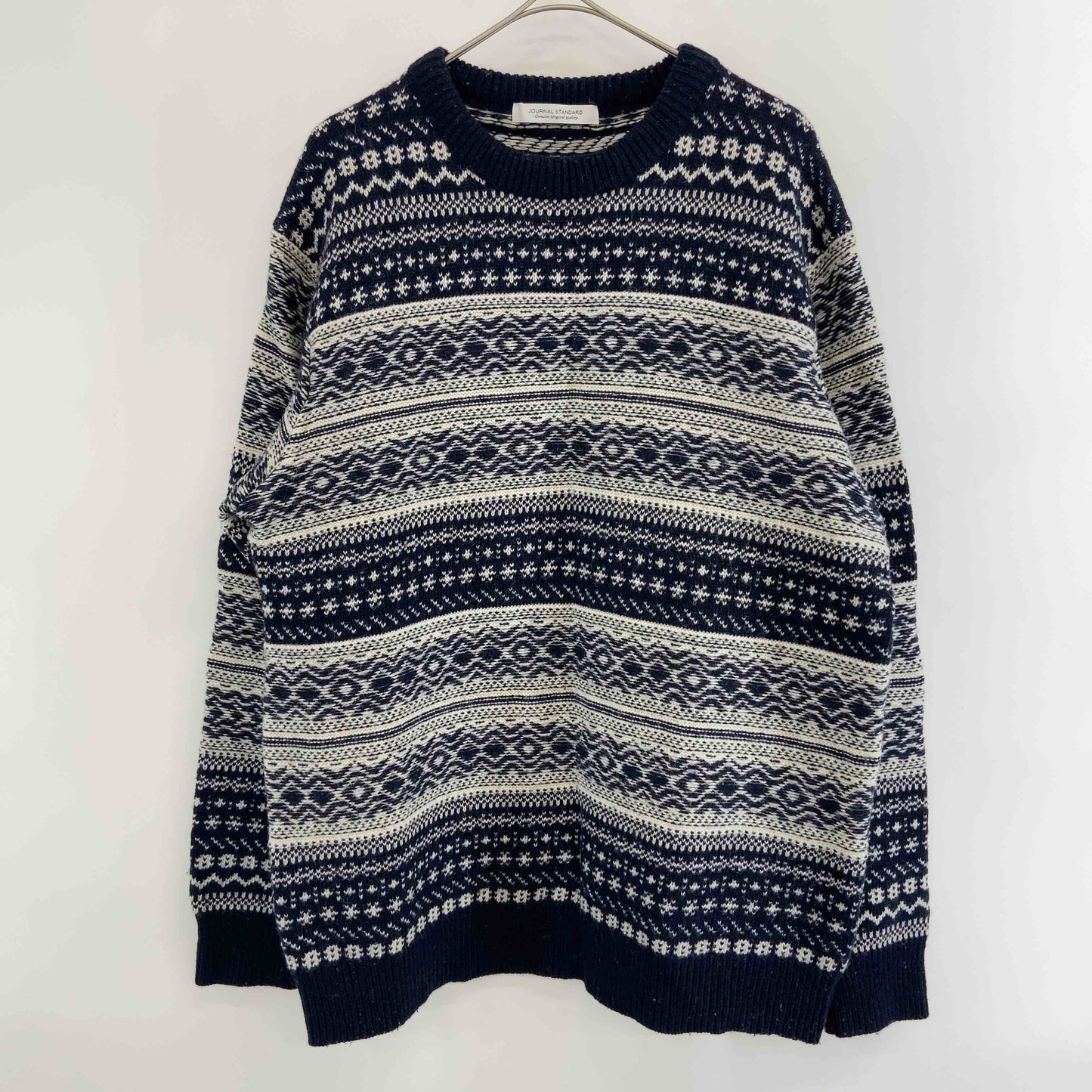 JOURNAL STANDARD ジャーナルスタンダード メンズ ニット/セーター ノルディック柄 ネイビー 紺 ウール混