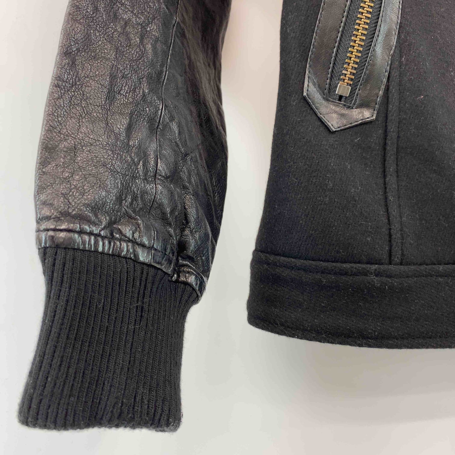 TORNADO MART トルネードマート メンズ ブルゾン ブラック フード折り畳み やぎ革