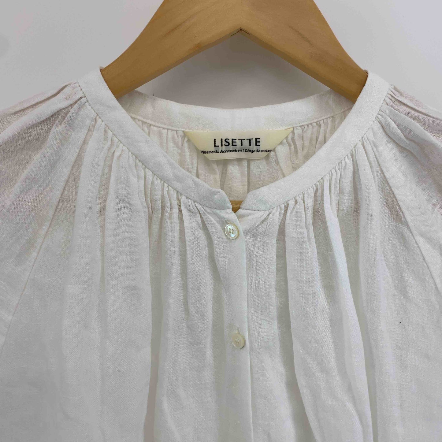 Lisette リゼッタ レディース 半袖シャツ/ブラウス ノーカラーシャツ ホワイト