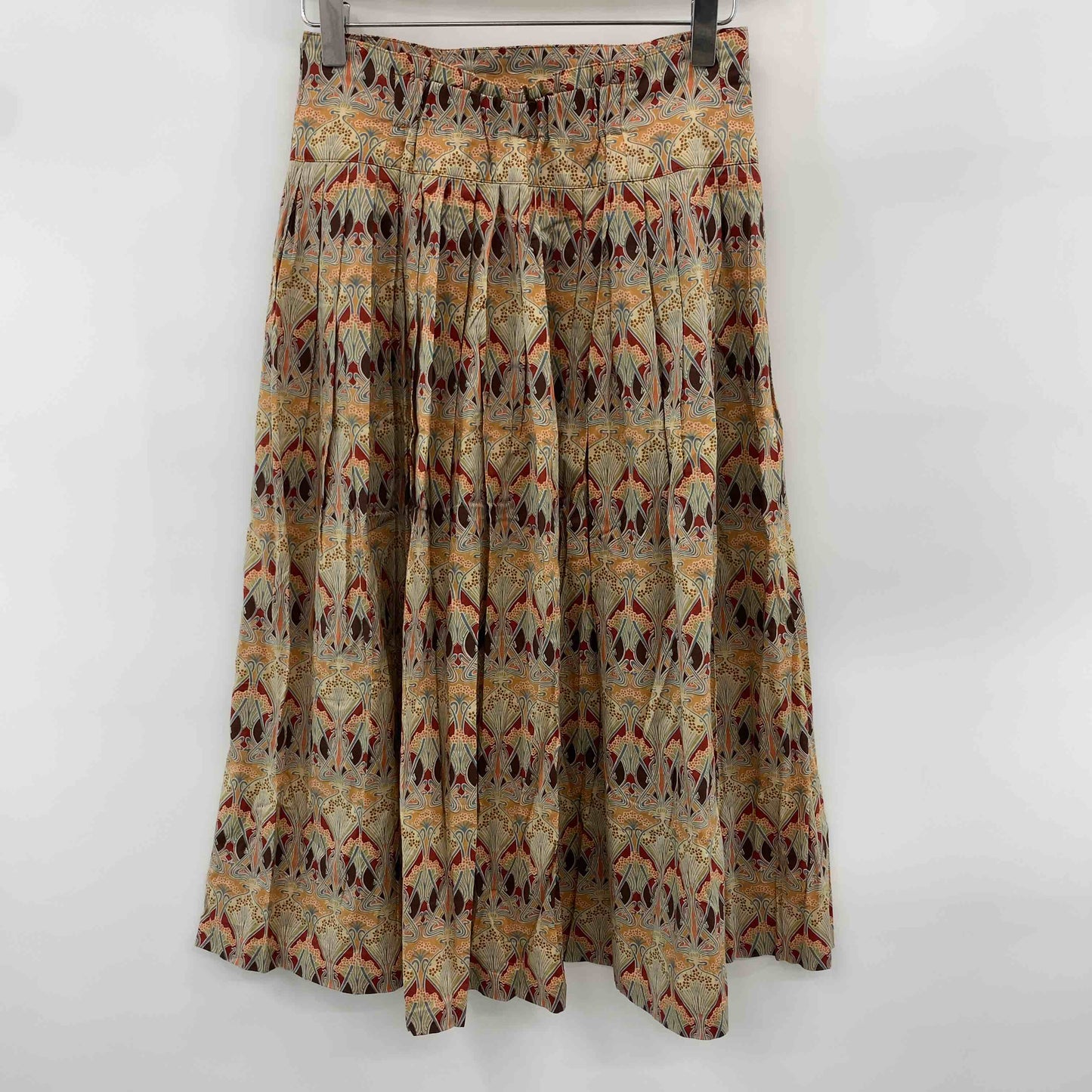 レナウンルック　SANYO　総柄　ベージュ系　サイズ9　 レディース ひざ丈スカート
