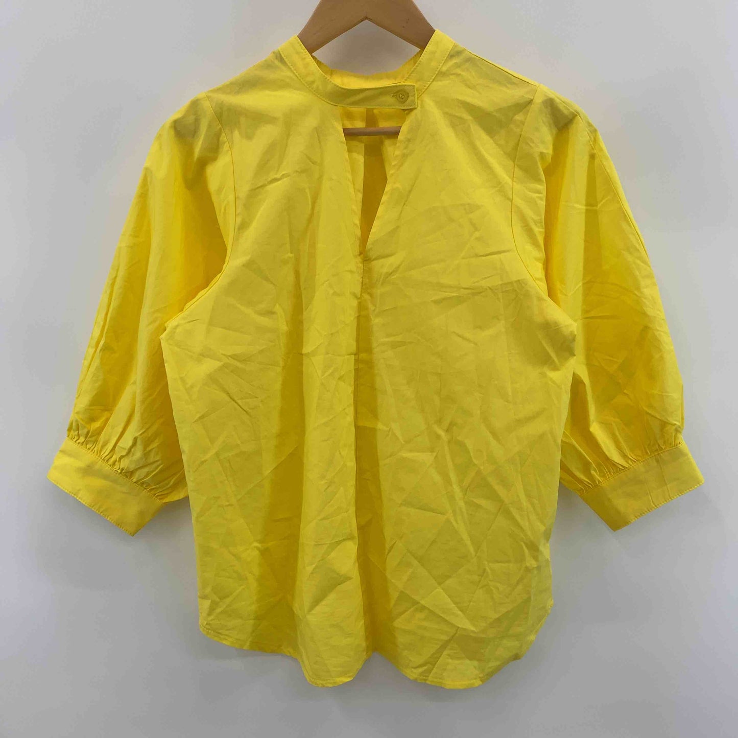 BonjourSagan ボンジュールサガン レディース 七分袖シャツ/ブラウス イエロー コットン