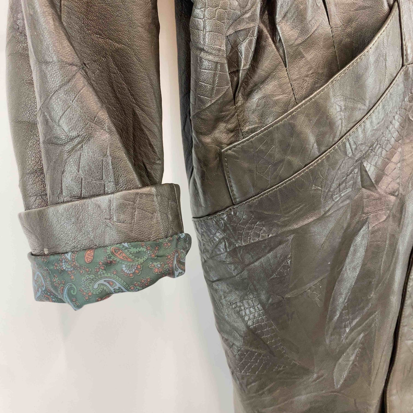 Fur・Griser レザージャケット  メンズ ブラック