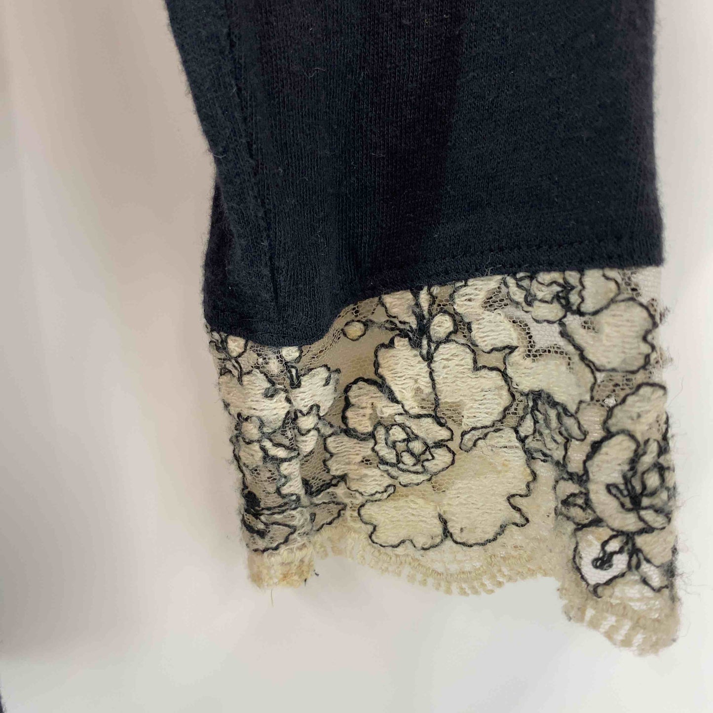 Rossa ロッサ レディース  花柄刺繍 ブラック カーディガン ロングカーディガン