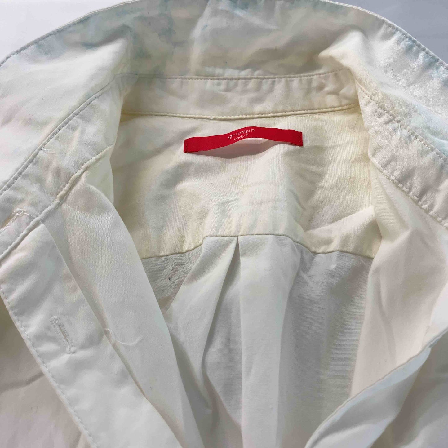 groniph グラニフ レディース シャツワンピース 裾プリント オフ