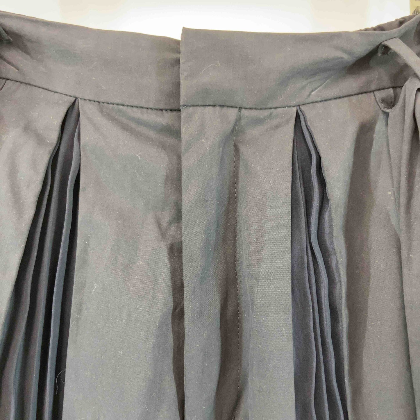 PICCIN ピッチン レディース カジュアルパンツ シフォンドッキング プリーツ ネイビー