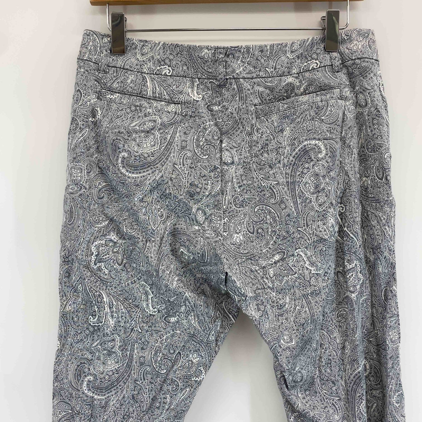 RYURYU リュリュ レディース カジュアルパンツ ペイズリー柄 グレー系