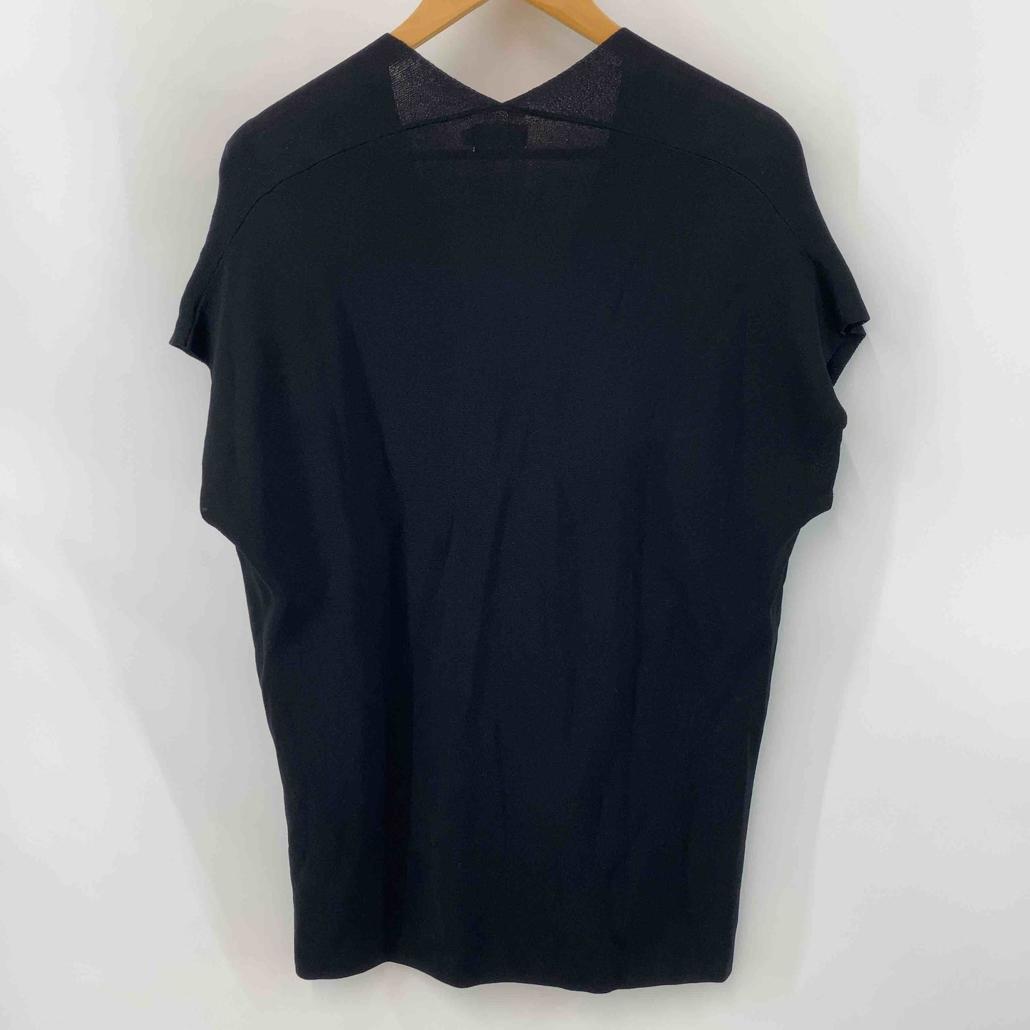 LEPSIM レプシィム レディース ニット ノースリーブ Vネック ミラノリブ ブラック オーバーサイズ ベスト