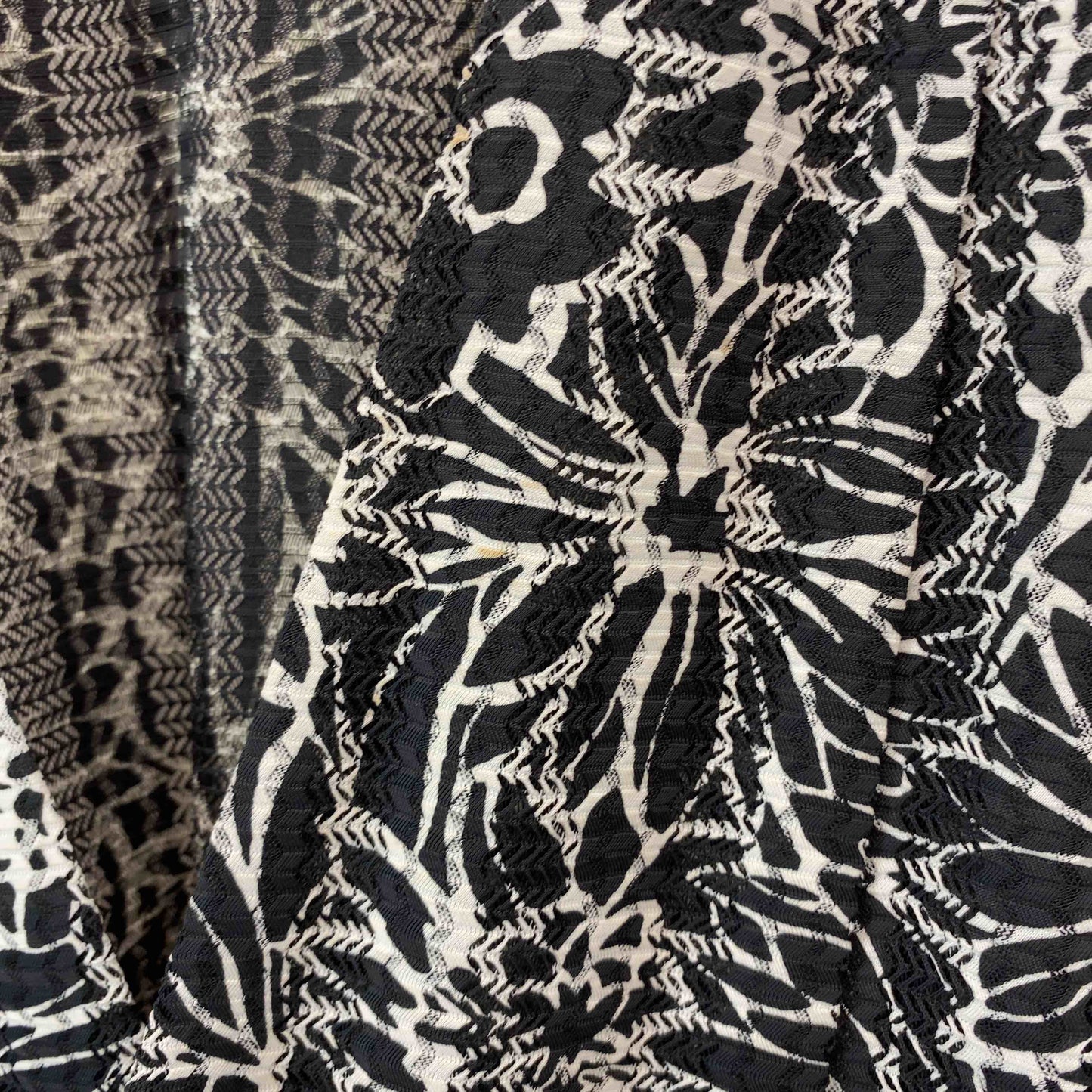 レディース 半袖シャツ/ブラウス 花柄 ブラック 甚平