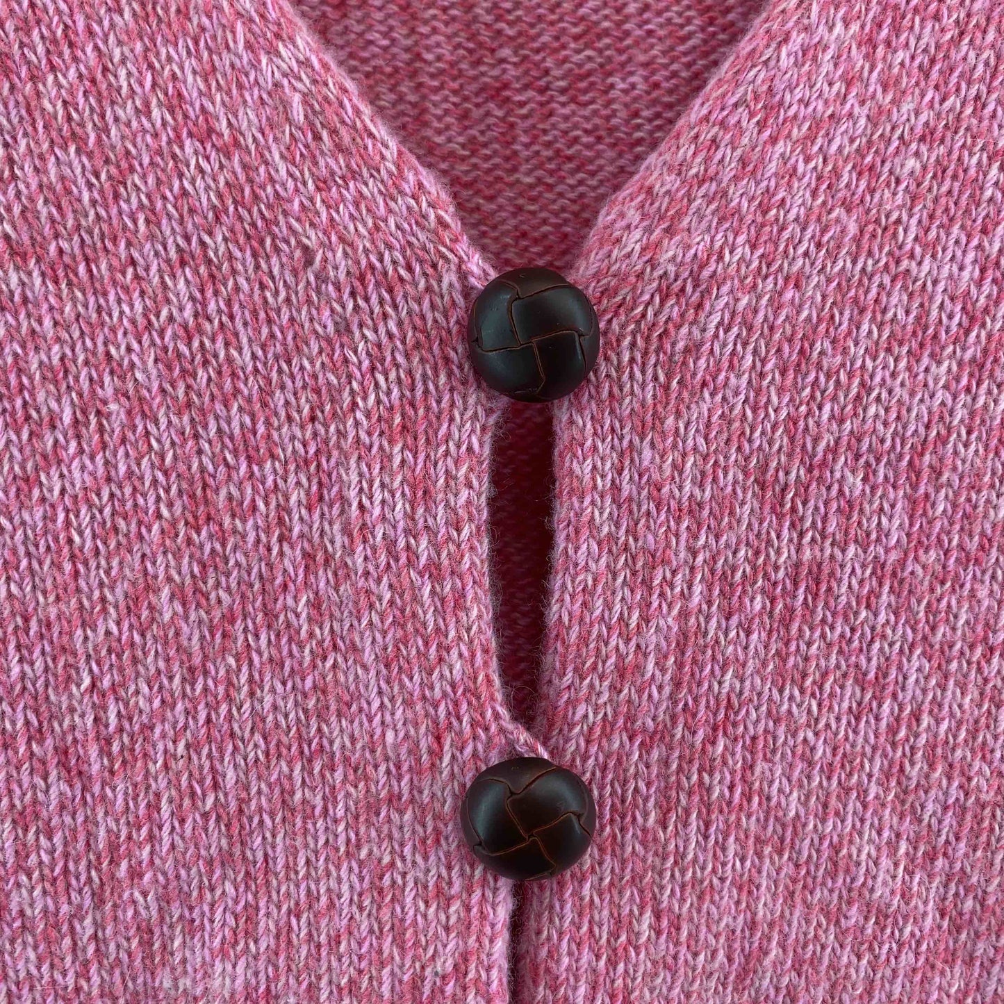 blanc vert deux  レディース カーディガン カシミヤ混 ピンクMIX