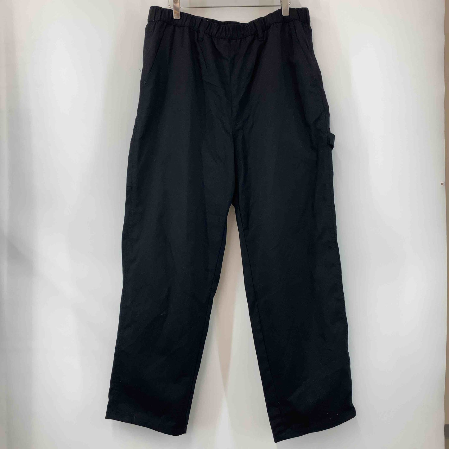 メンズ カーゴパンツ 黒 綿 ポリエステル混