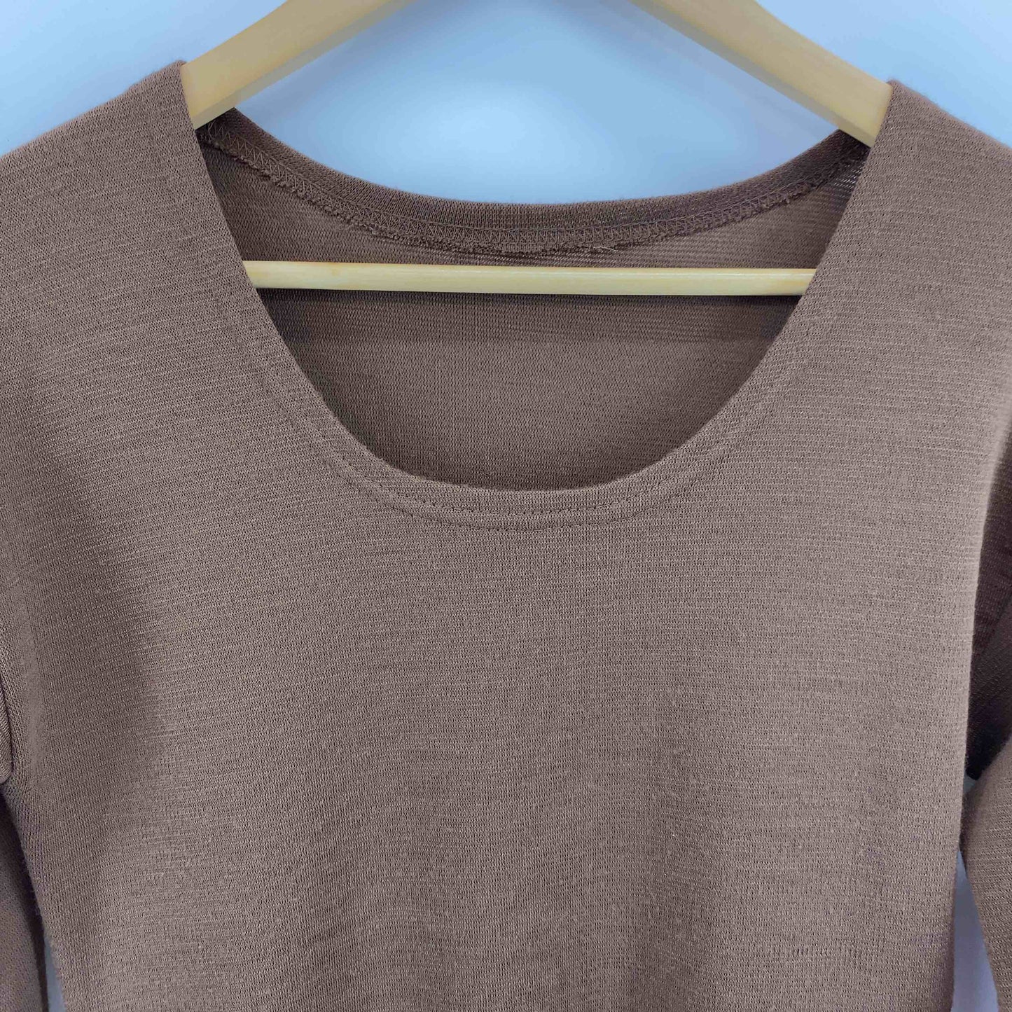 Frac emme 茶色　赤　花柄　ドッキングワンピ　イタリア製　  レディース 長袖ワンピース　ロング丈