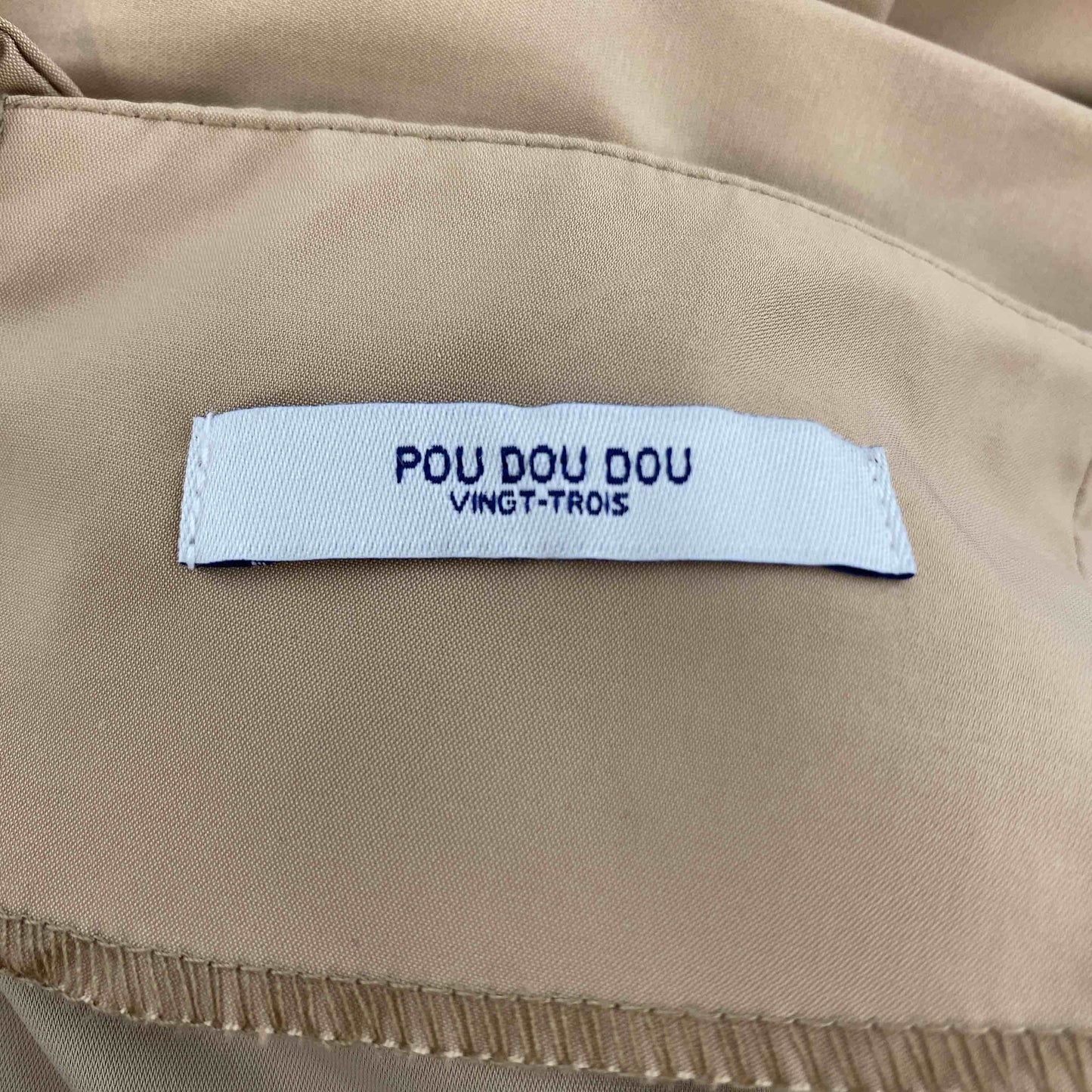 POU DOU DOU プゥードゥードゥー レディース サロペット ベージュ スカート風