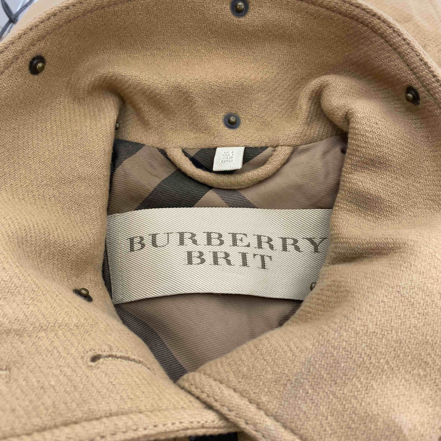 BURBERRY バーバリー レディース チェスターコート オークル 襟ファーベルト欠損