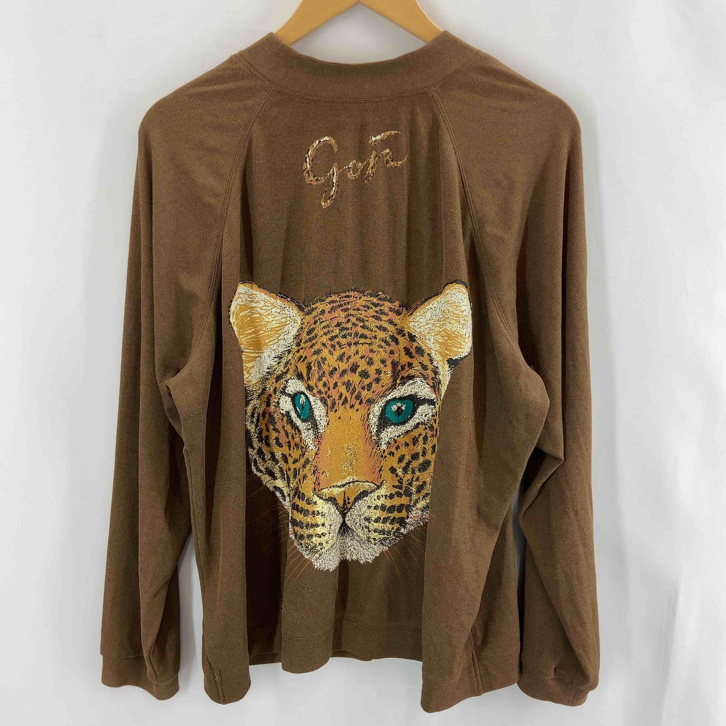伊太利屋 イタリヤ レディース カーディガン ブラウン系 アニマルプリント