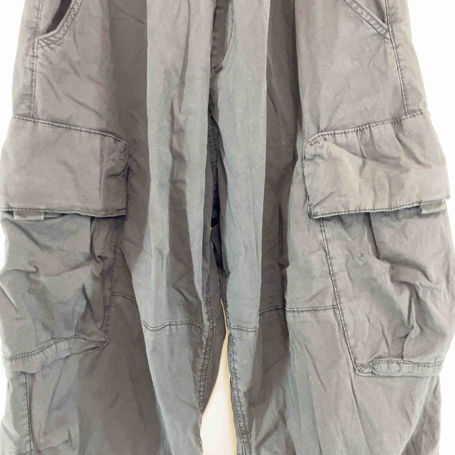 ZARA ザラ レディース ワークパンツカーゴパンツ ブラック ウエストゴム