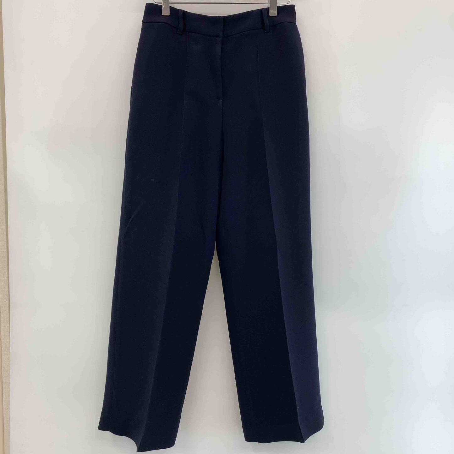 Demi-Luxe BEAMS デミルクスビームス レディース ノーカラージャケット センタープレスパンツ セットアップ 濃紺