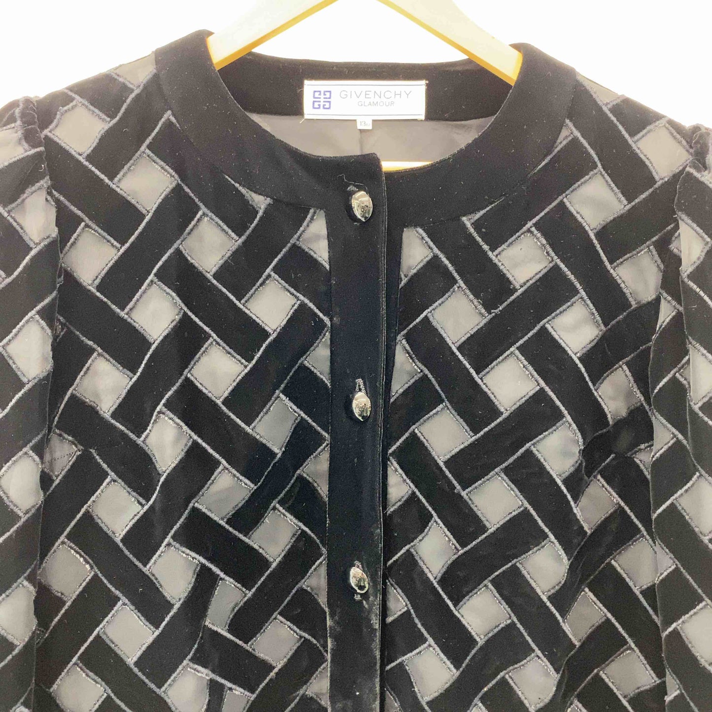 GIVENCHY ジバンシー レディース ノーカラージャケット　セットアップ　タイトスカート　ベロア　黒