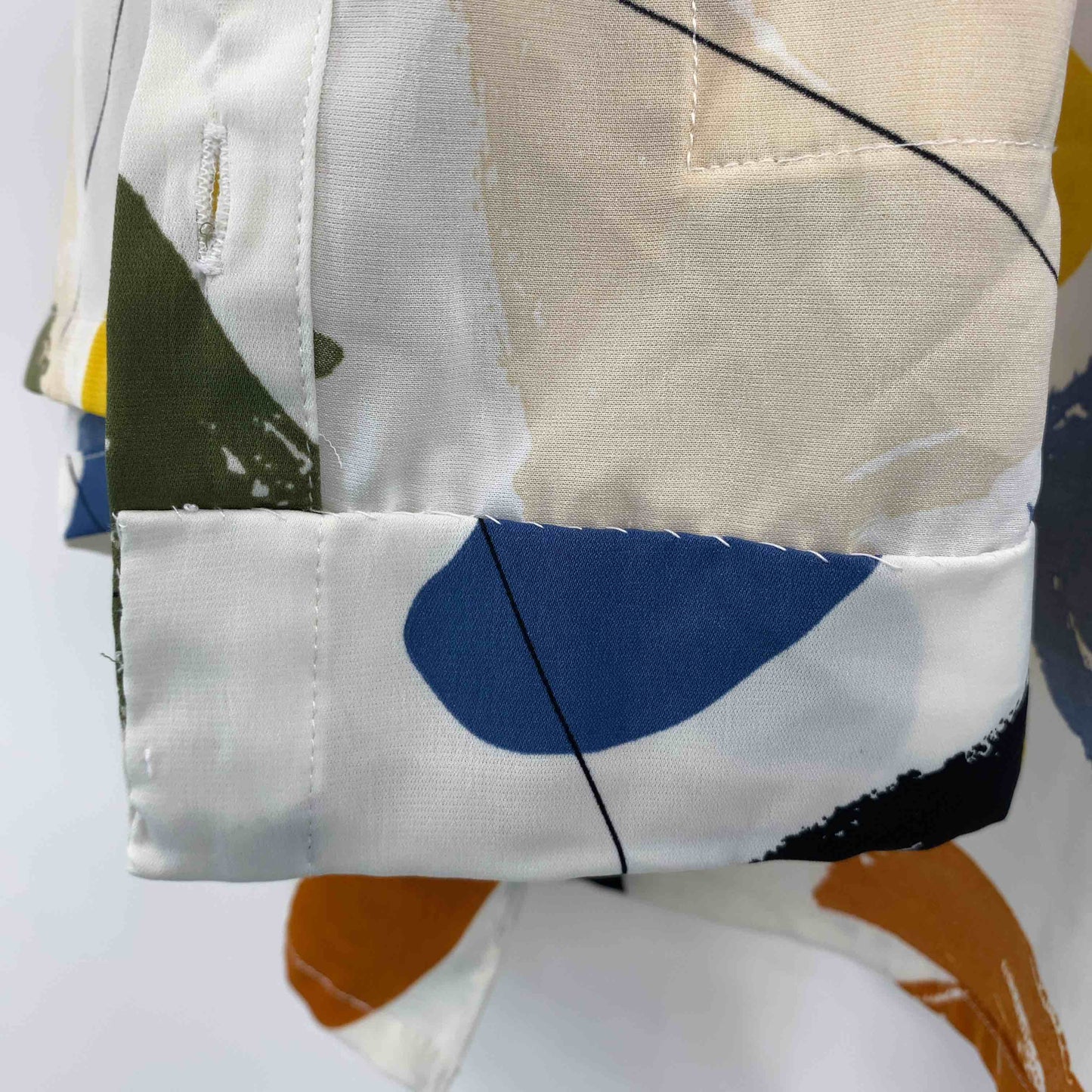 レディース 七分袖シャツ/ブラウス 総柄  ワイド ショート丈