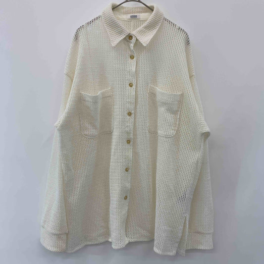 LOWRYS FARM ローリーズファーム レディース 長袖シャツ/ブラウス メッシュシャツ エクリュ