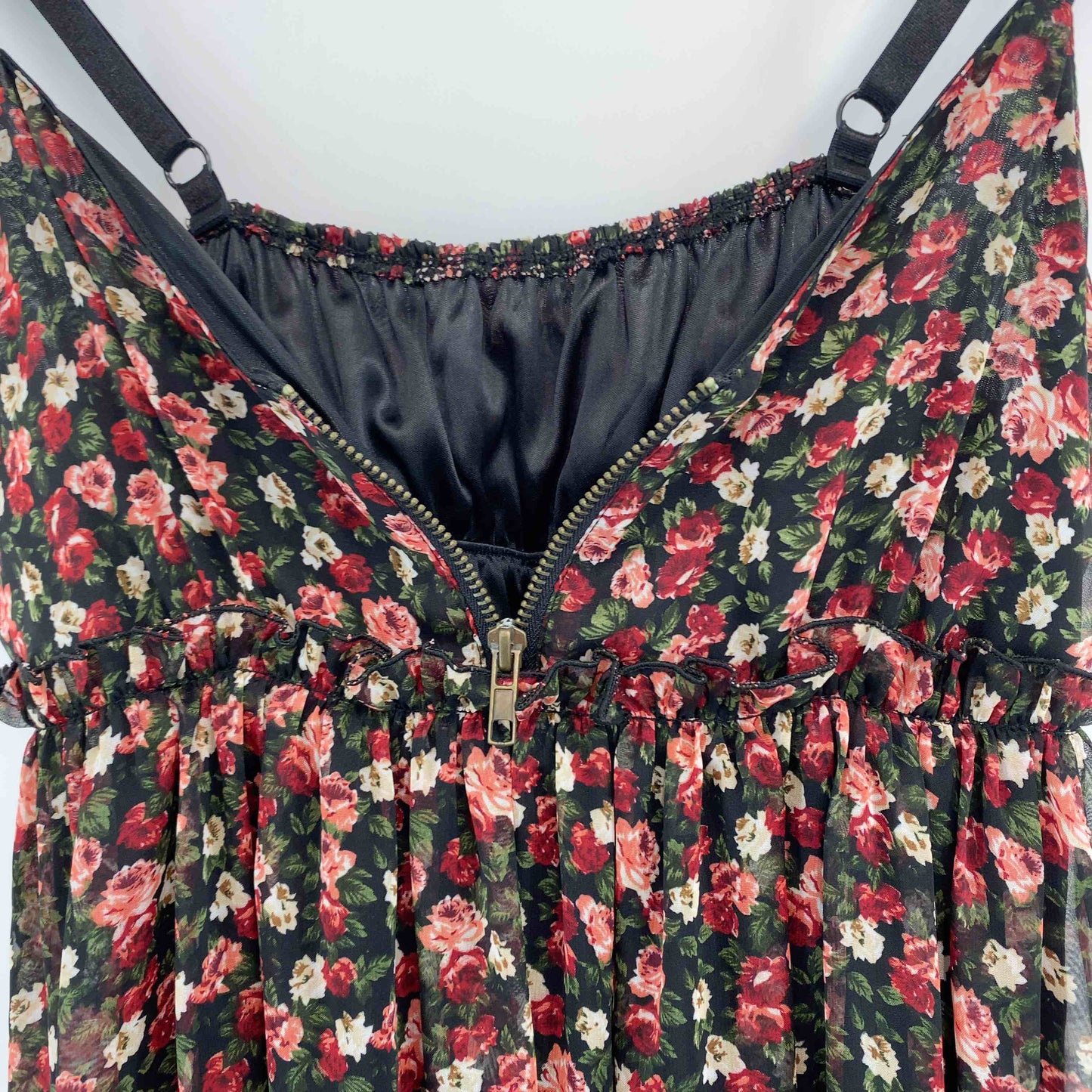 レディース ノースリーブワンピースキャミワンピース　花柄